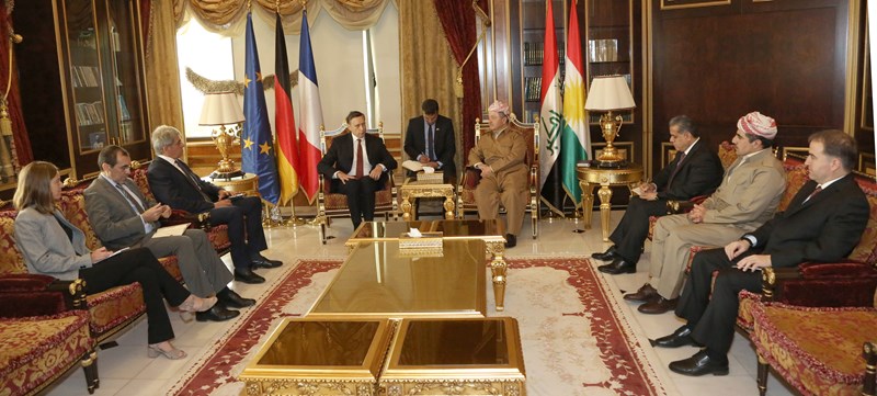 سەرۆك بارزانی پێشوازی لە هەردوو باڵیۆزی ئەڵمانیا و فەڕەنسا كرد